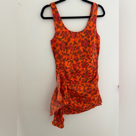 RHODE Revolve Tropical Orange Tilda Dress NWT - Picture 6 of 10